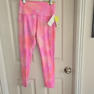 All in Motion Kids Leggings in Pink and Orange Tie-Dye
